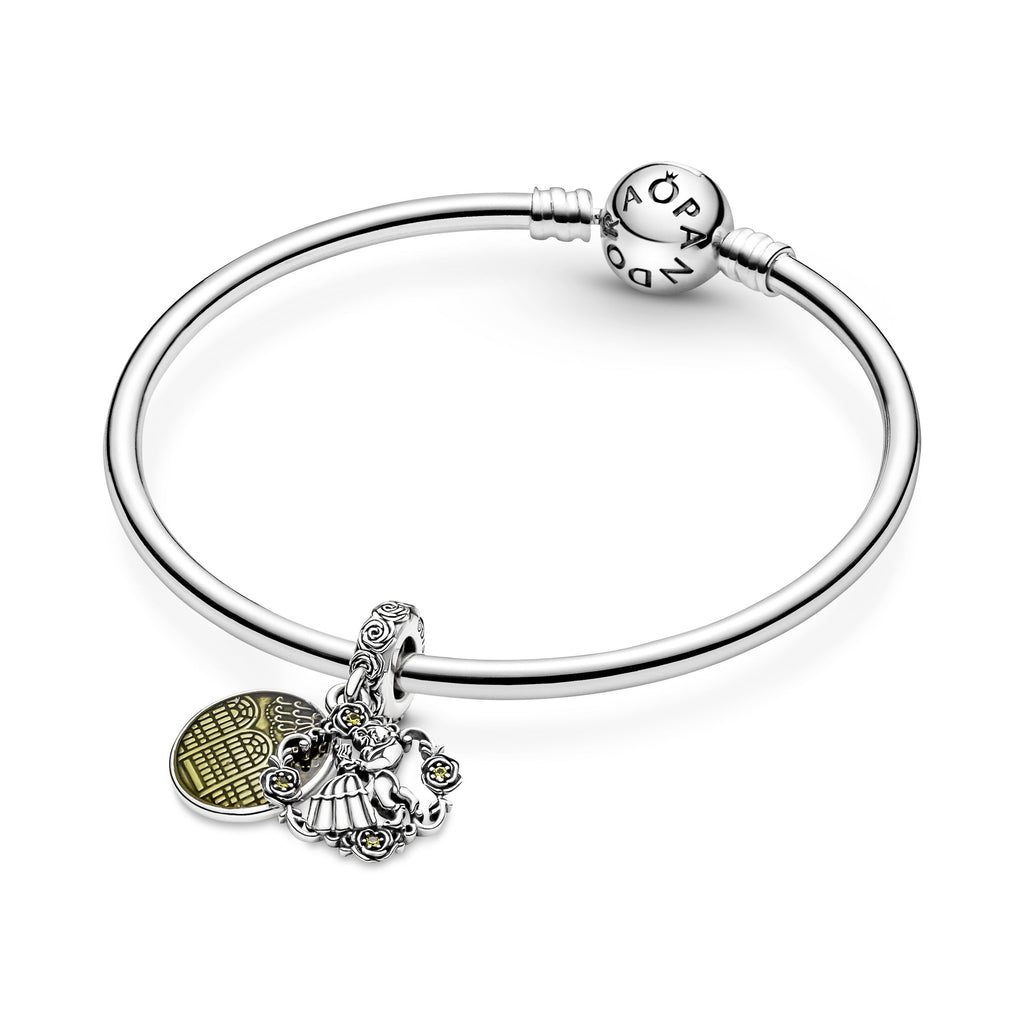 PANDORA Disney Beauty And The Beast Dancing Dangle Charm Crystals Charms Bracelet Charm Jewelry Gift