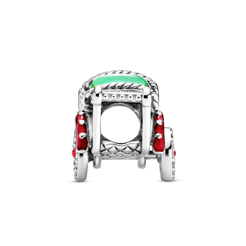 PANDORA Traditional Rickshaw Charm Enamel Green Travel Charms Bracelet Charm Jewelry Gift