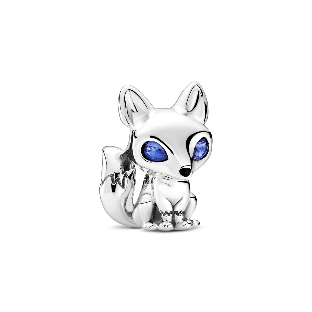 PANDORA Blue-Eyed Fox Charm Cubic Zirconia Silver Animals Charms Bracelet Charm Jewelry Gift