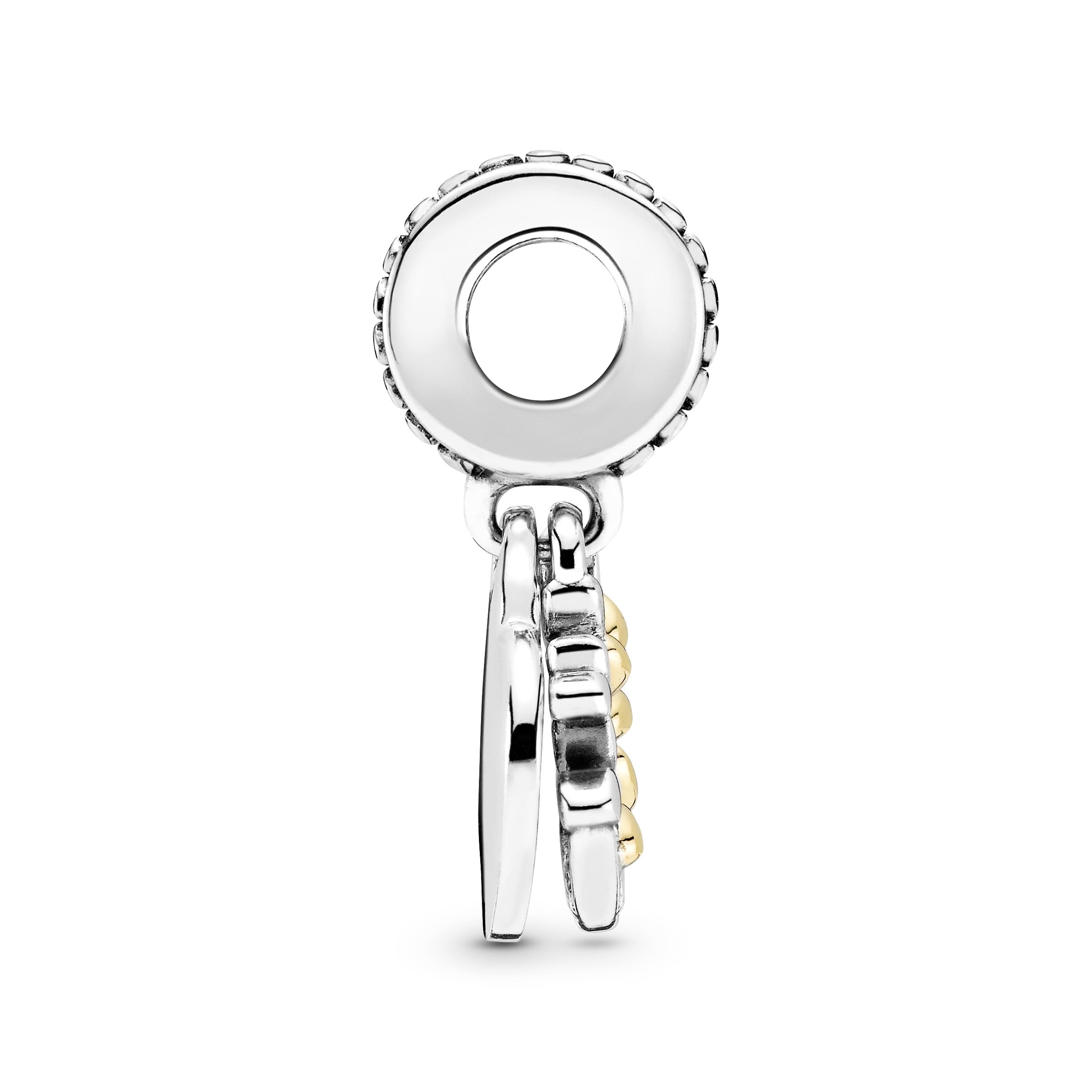 PANDORA Two-Tone Family Tree Heart Dangle Charm 14K Gold Charms Bracelet Charm Jewelry Gift