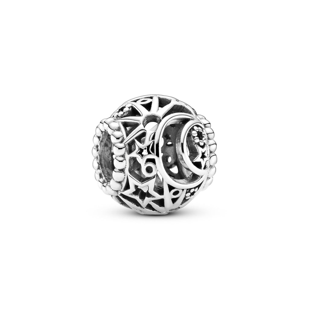 PANDORA Openwork Sun Stars And Moon Charm Sterling Silver Charms Bracelet Charm Jewelry Gift