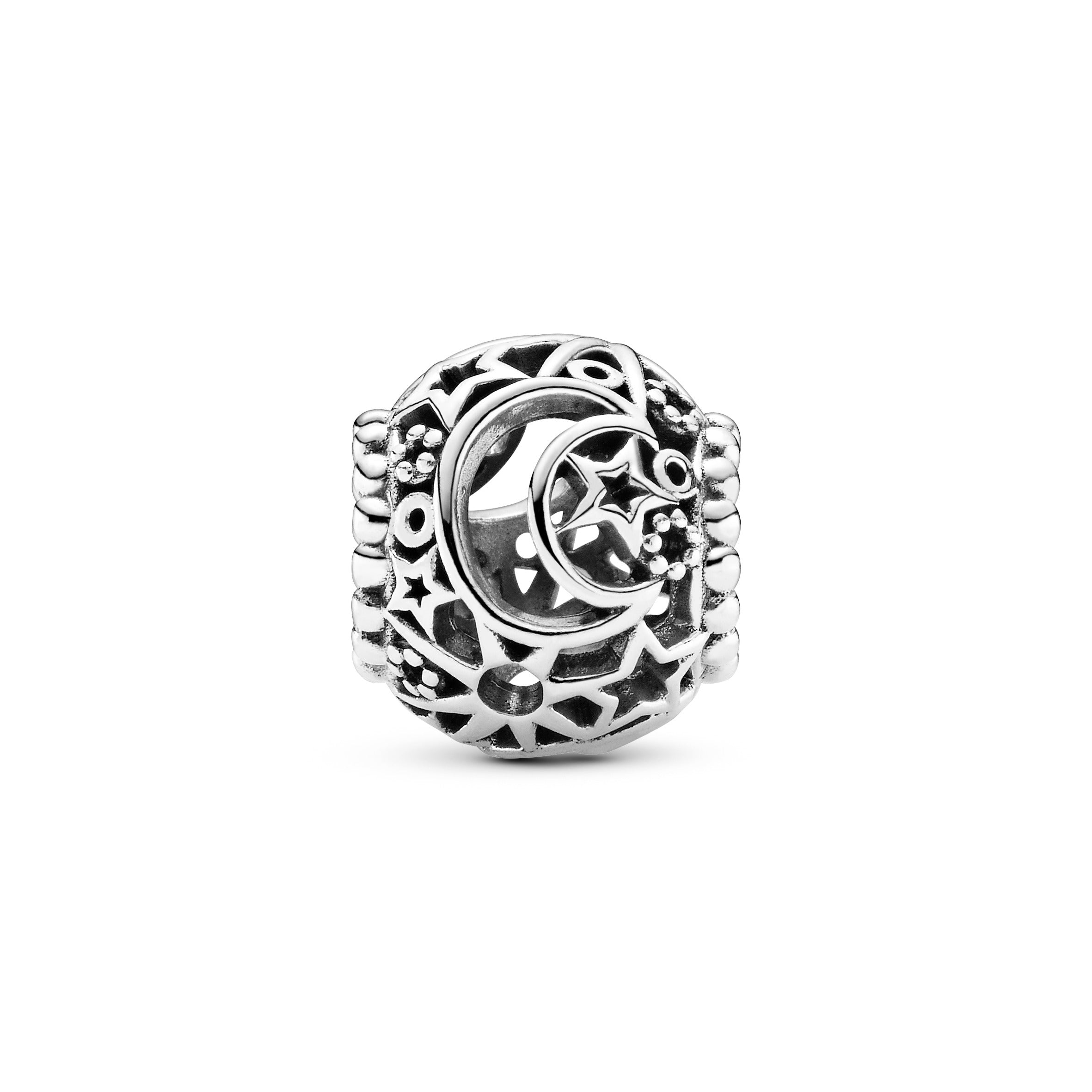 PANDORA Openwork Sun Stars And Moon Charm Sterling Silver Charms Bracelet Charm Jewelry Gift