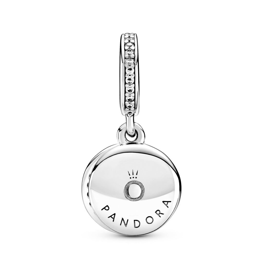 PANDORA Sparkling Green Disc Double Dangle Charm Silver Charms Bracelet Charm Jewelry Gift