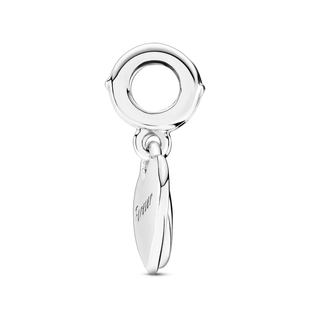 PANDORA Double Heart Split Dangle Charm Enamel Silver Family And Friends Charms Bracelet Charm Jewelry Gift
