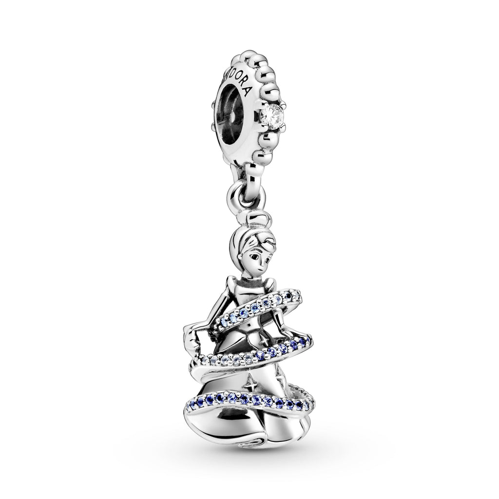 PANDORA Disney Cinderella Magical Moment Dangle Charm Cubic Zirconia Silver Disney X PANDORA Charms Bracelet Charm Jewelry Gift