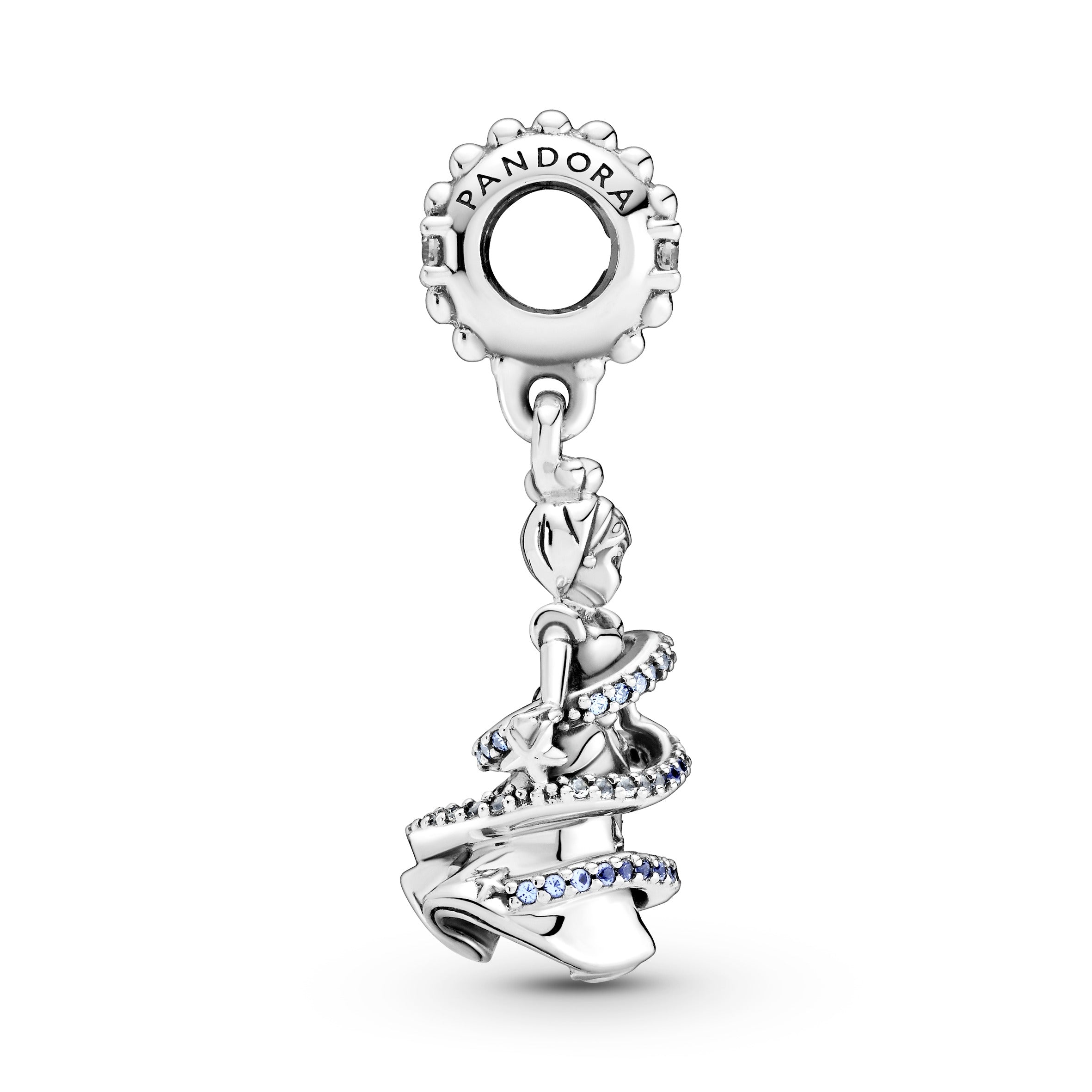 PANDORA Disney Cinderella Magical Moment Dangle Charm Cubic Zirconia Silver Disney X PANDORA Charms Bracelet Charm Jewelry Gift