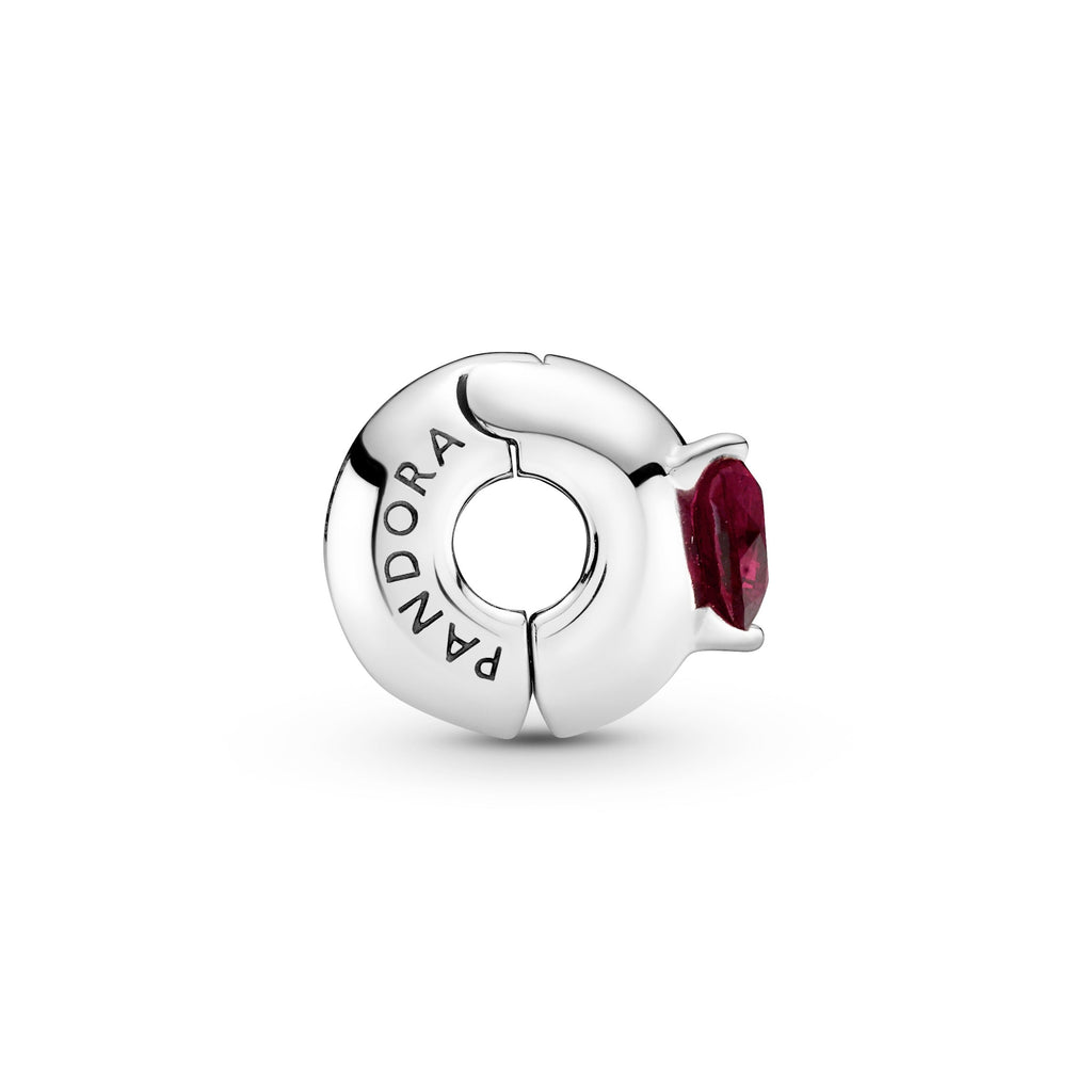 PANDORA Red Heart Solitaire Clip Charm Cubic Zirconia Love Charms Bracelet Charm Jewelry Gift