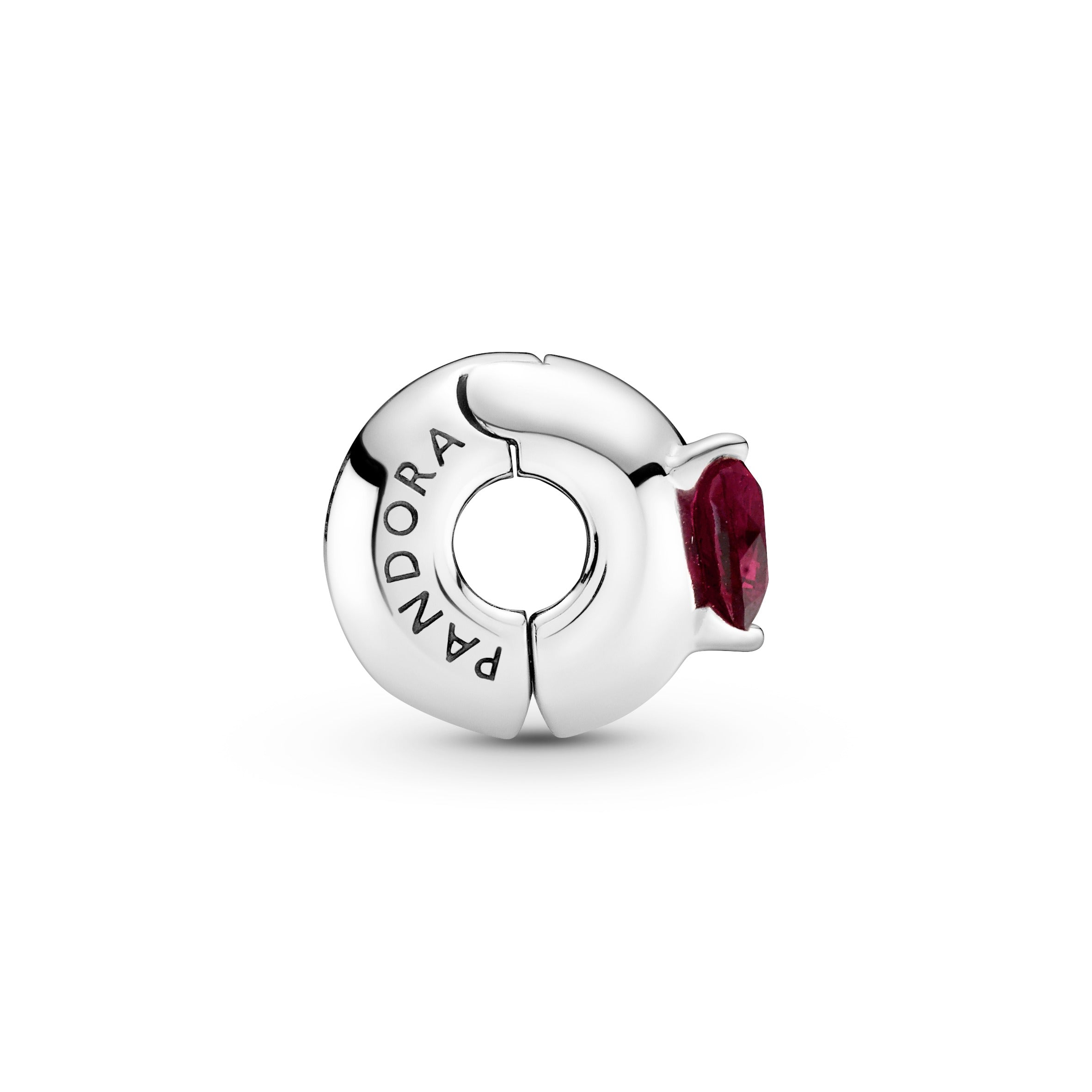 PANDORA Red Heart Solitaire Clip Charm Cubic Zirconia Love Charms Bracelet Charm Jewelry Gift