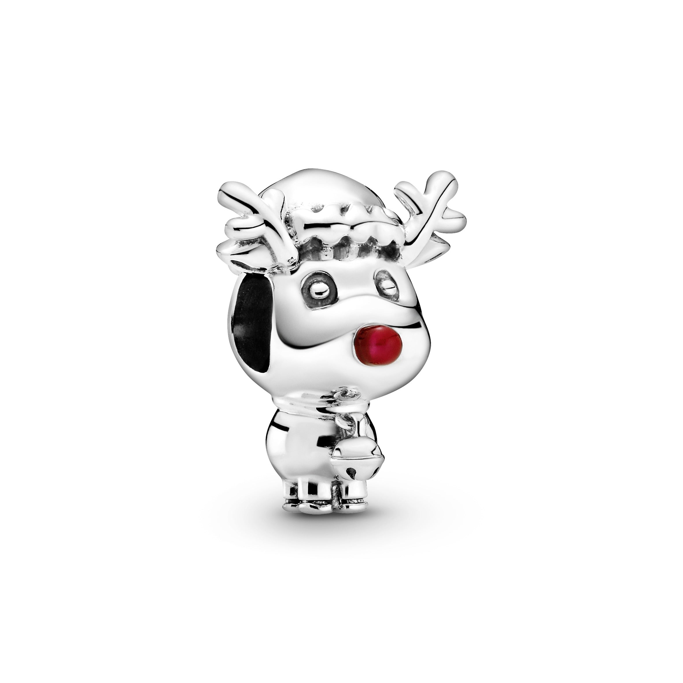 PANDORA Rudolph The Red Nose Reindeer Charm Enamel Charms Bracelet Charm Jewelry Gift