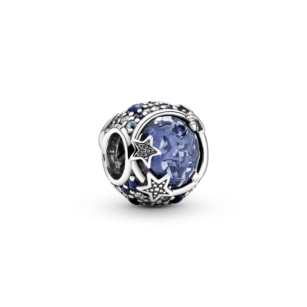 PANDORA Celestial Blue Sparkling Stars Charm Cubic Zirconia Charms Bracelet Charm Jewelry Gift
