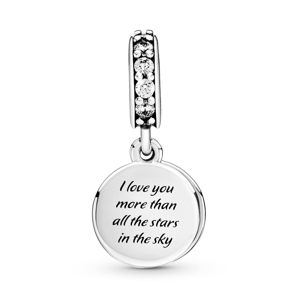 PANDORA Blue Night Sky Crescent Moon And Stars Dangle Charm Cubic Zirconia Nature Charms Bracelet Charm Jewelry Gift