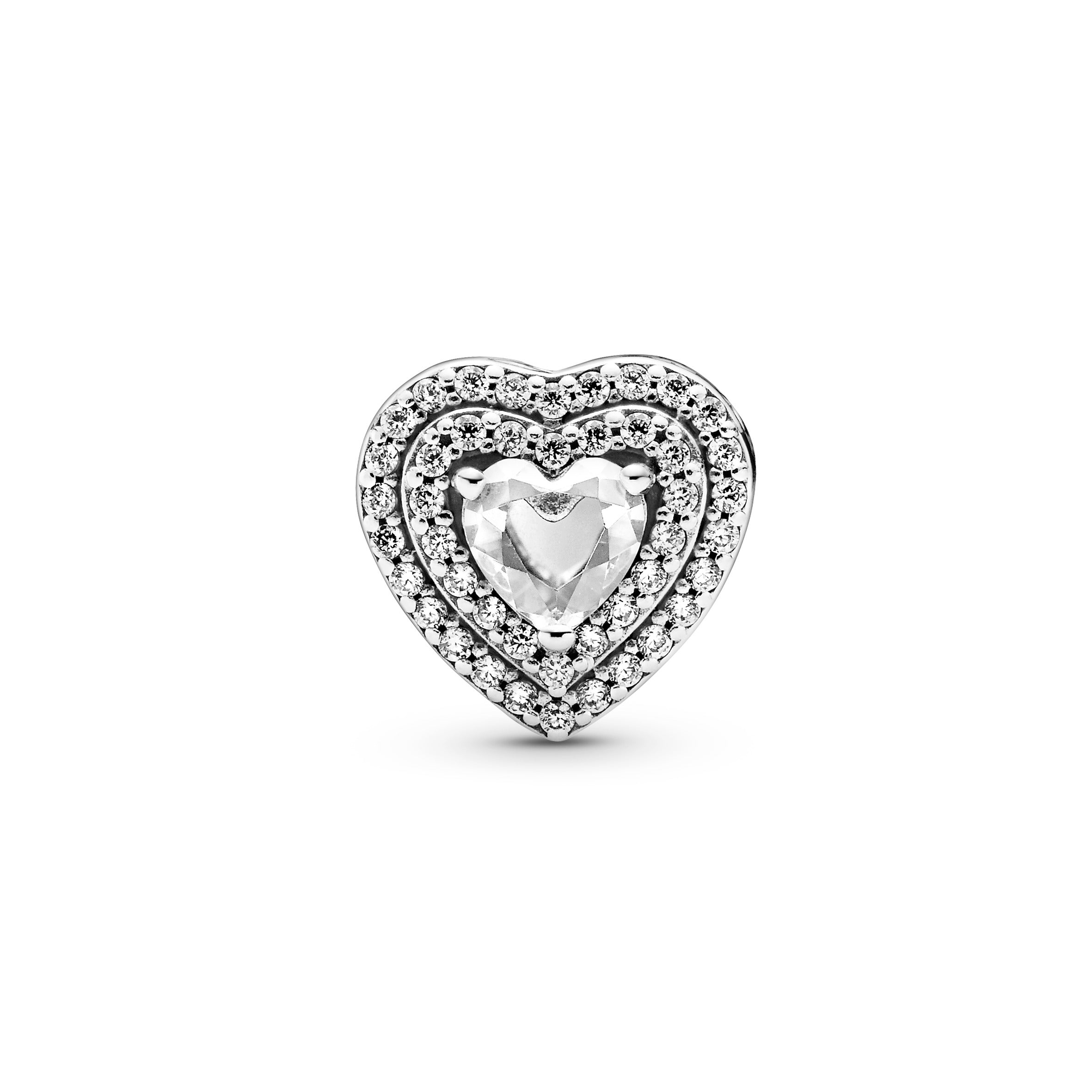 PANDORA Sparkling Levelled Hearts Charm Cubic Zirconia Silver Weddings Charms Bracelet Charm Jewelry Gift
