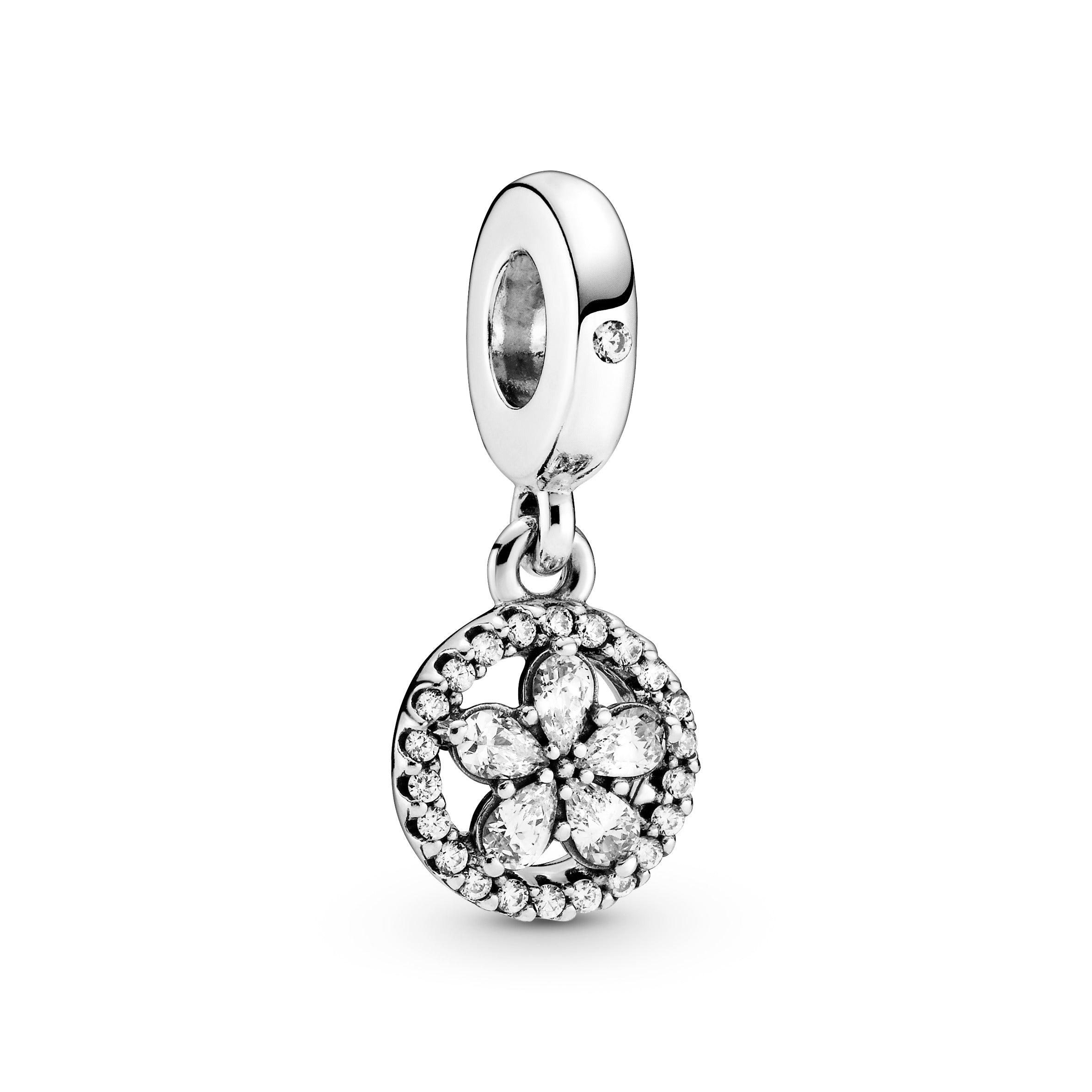PANDORA Sparkling Snowflake With Pendant O Necklace Gift Set Cubic Zirconia Silver Giftsets Pendant Necklace Jewelry Gift