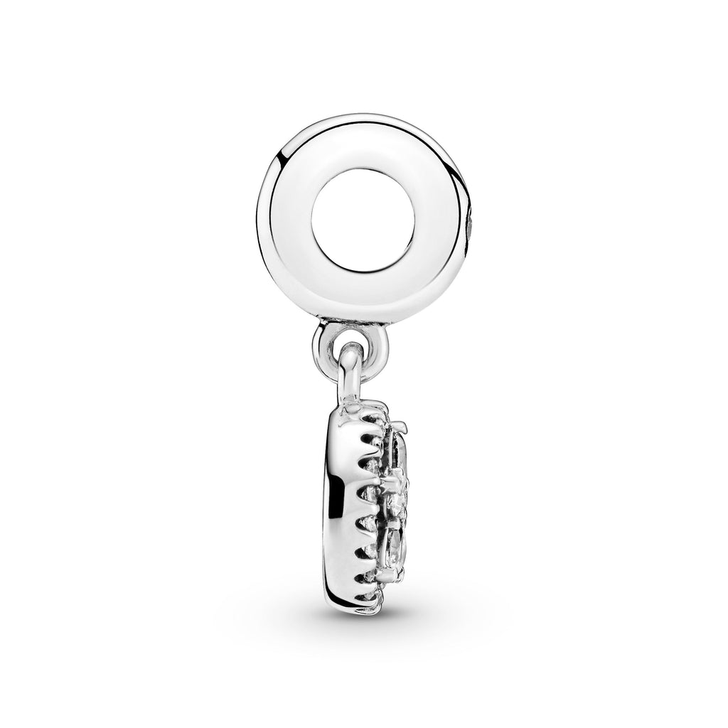 PANDORA Sparkling Snowflake Circle Dangle Charm Cubic Zirconia Silver Weddings Charms Bracelet Charm Jewelry Gift