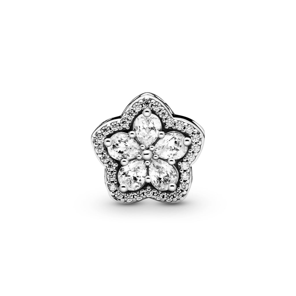 PANDORA Sparkling Snowflake Pavé Charm Cubic Zirconia Silver Weddings Charms Bracelet Charm Jewelry Gift