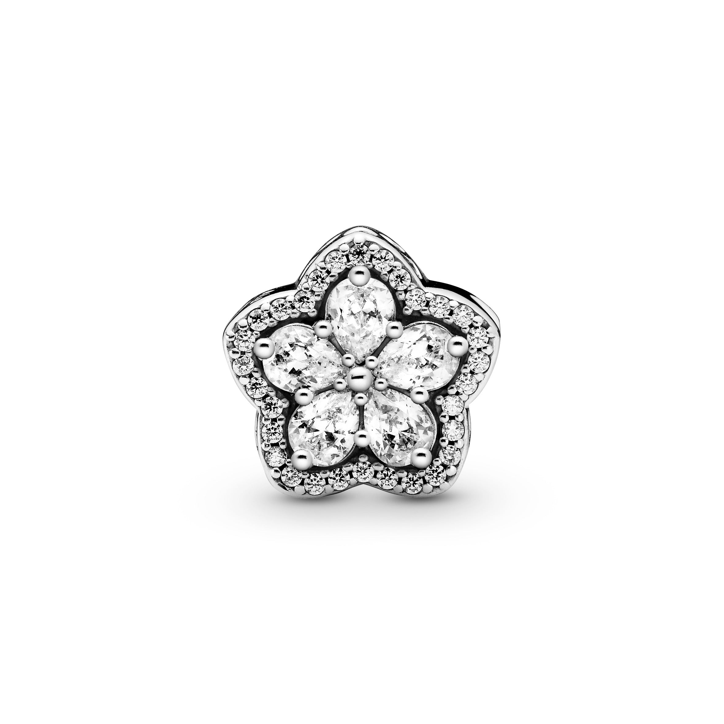 PANDORA Sparkling Snowflake Pavé Charm Cubic Zirconia Silver Weddings Charms Bracelet Charm Jewelry Gift