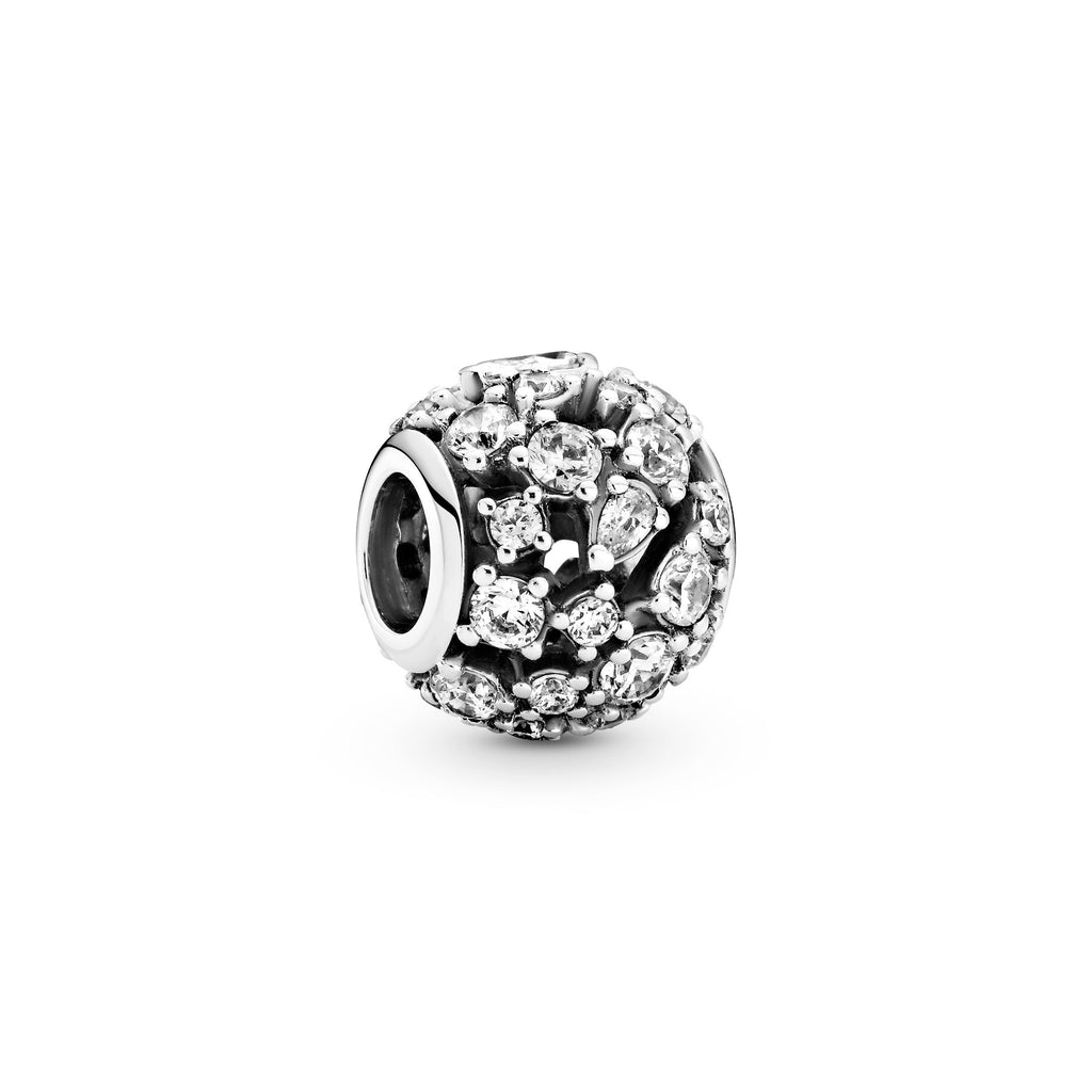 PANDORA Sparkling Round Openwork Charm Cubic Zirconia Weddings Charms Bracelet Charm Jewelry Gift
