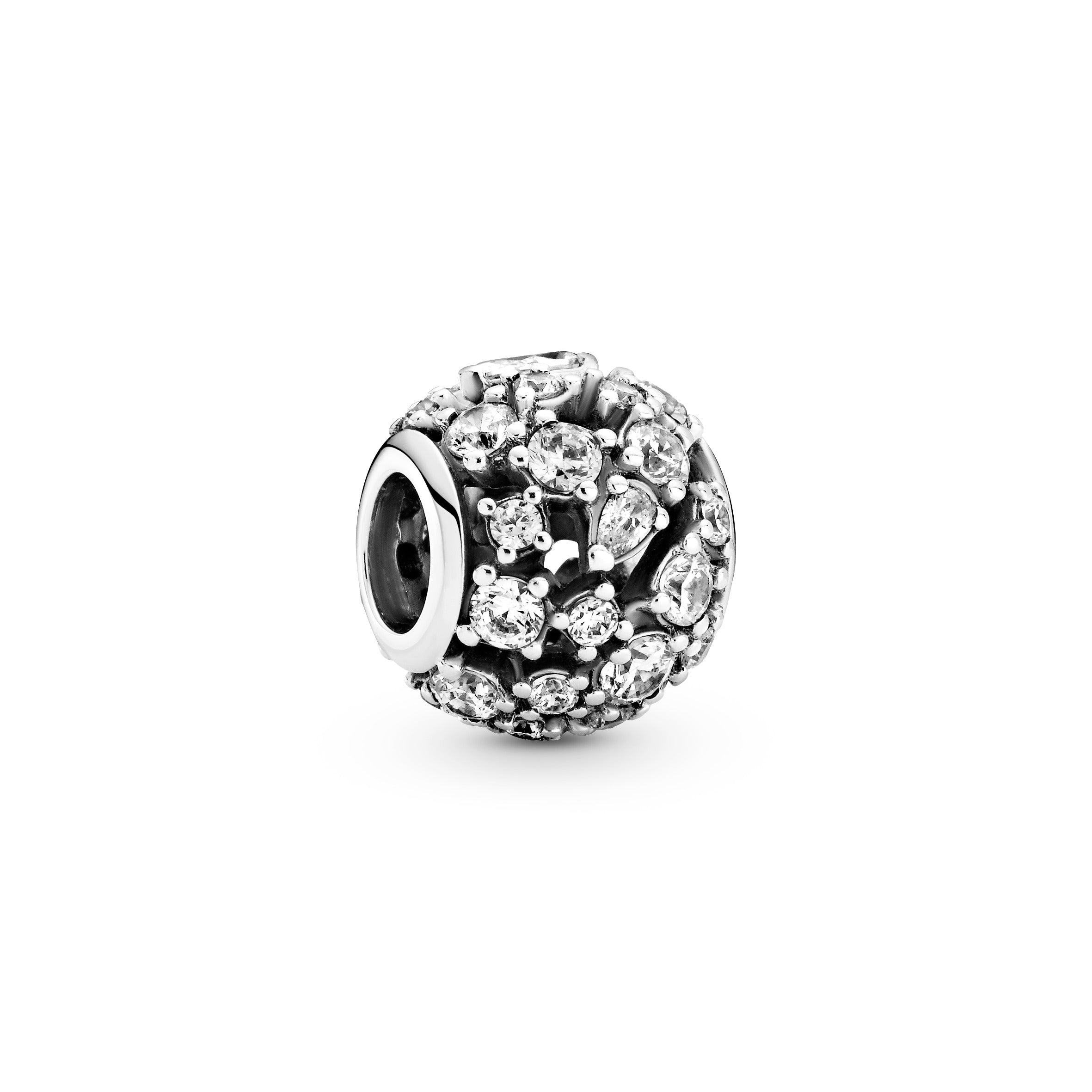 PANDORA Sparkling Round Openwork Charm Cubic Zirconia Weddings Charms Bracelet Charm Jewelry Gift