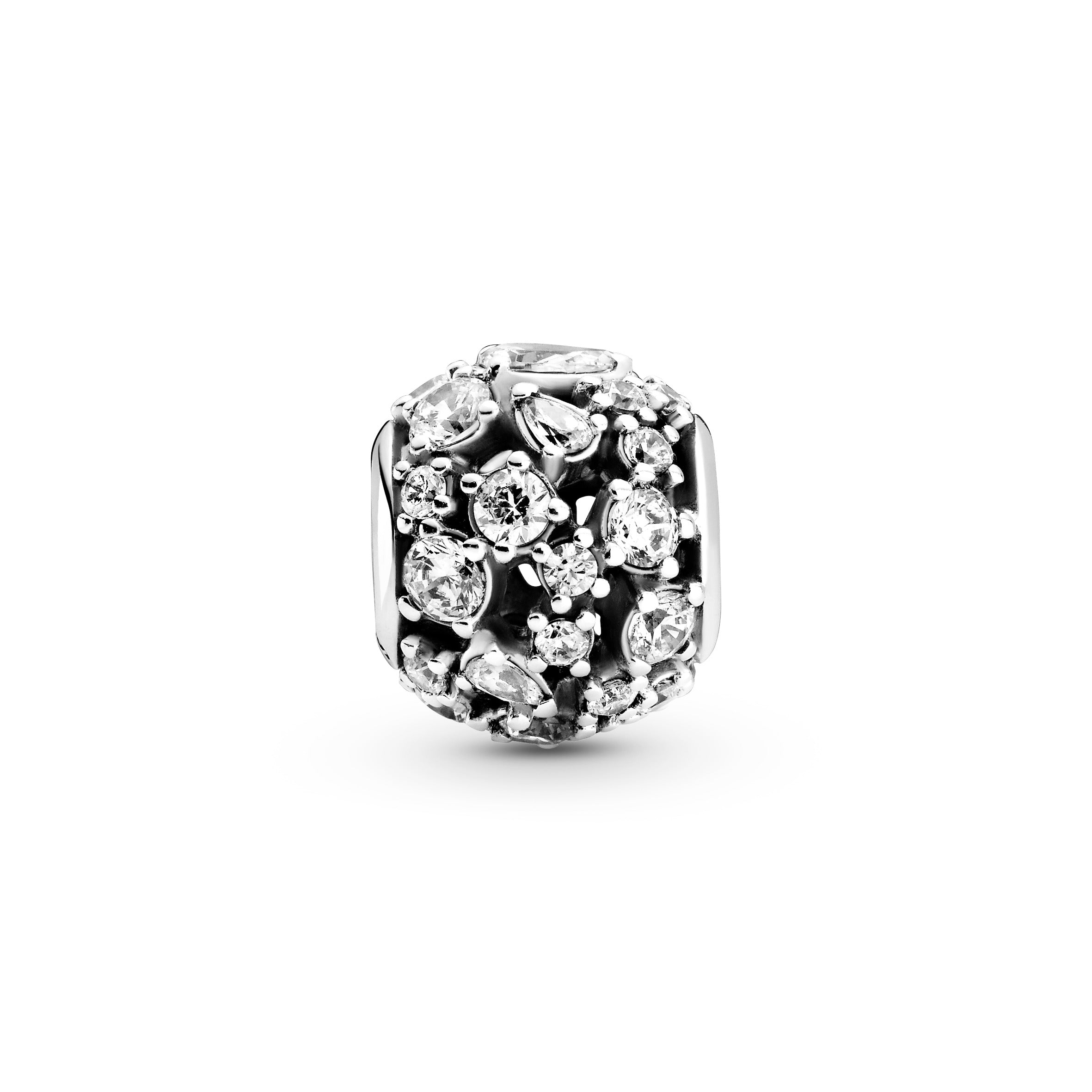 PANDORA Sparkling Round Openwork Charm Cubic Zirconia Weddings Charms Bracelet Charm Jewelry Gift