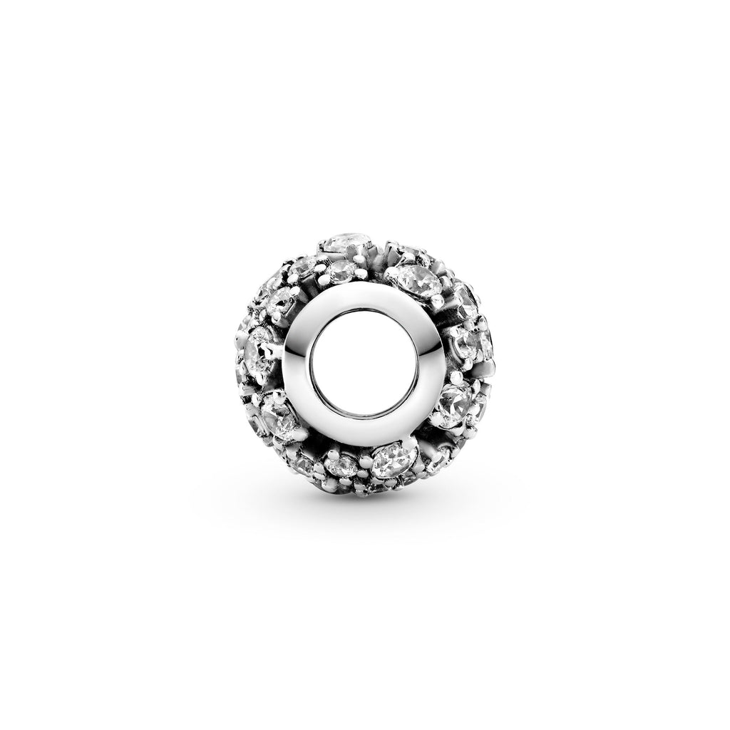 PANDORA Sparkling Round Openwork Charm Cubic Zirconia Weddings Charms Bracelet Charm Jewelry Gift