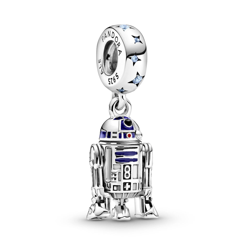 PANDORA Star Wars R2-D2 Dangle Charm Cubic Zirconia Silver Charms Bracelet Charm Jewelry Gift