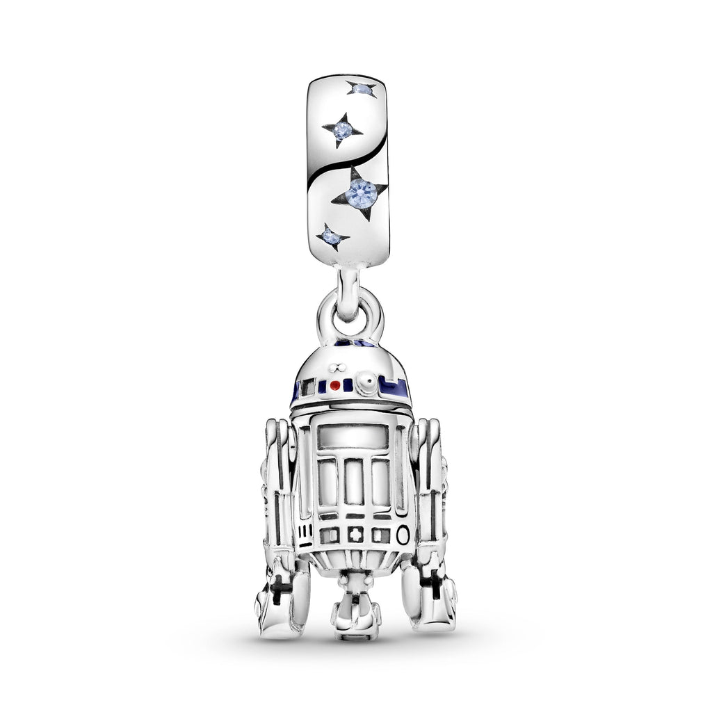 PANDORA Star Wars R2-D2 Dangle Charm Cubic Zirconia Silver Charms Bracelet Charm Jewelry Gift