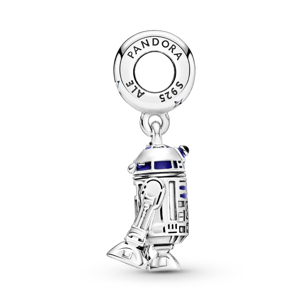 PANDORA Star Wars R2-D2 Dangle Charm Cubic Zirconia Silver Charms Bracelet Charm Jewelry Gift