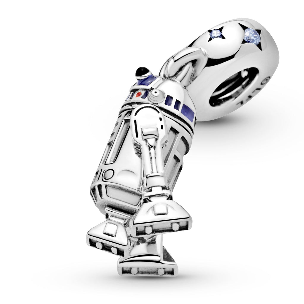 PANDORA Star Wars R2-D2 Dangle Charm Cubic Zirconia Silver Charms Bracelet Charm Jewelry Gift