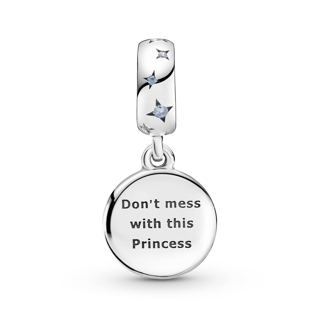 PANDORA Star Wars Princess Leia Double Dangle Charm Cubic Zirconia Blue Charms Bracelet Charm Jewelry Gift