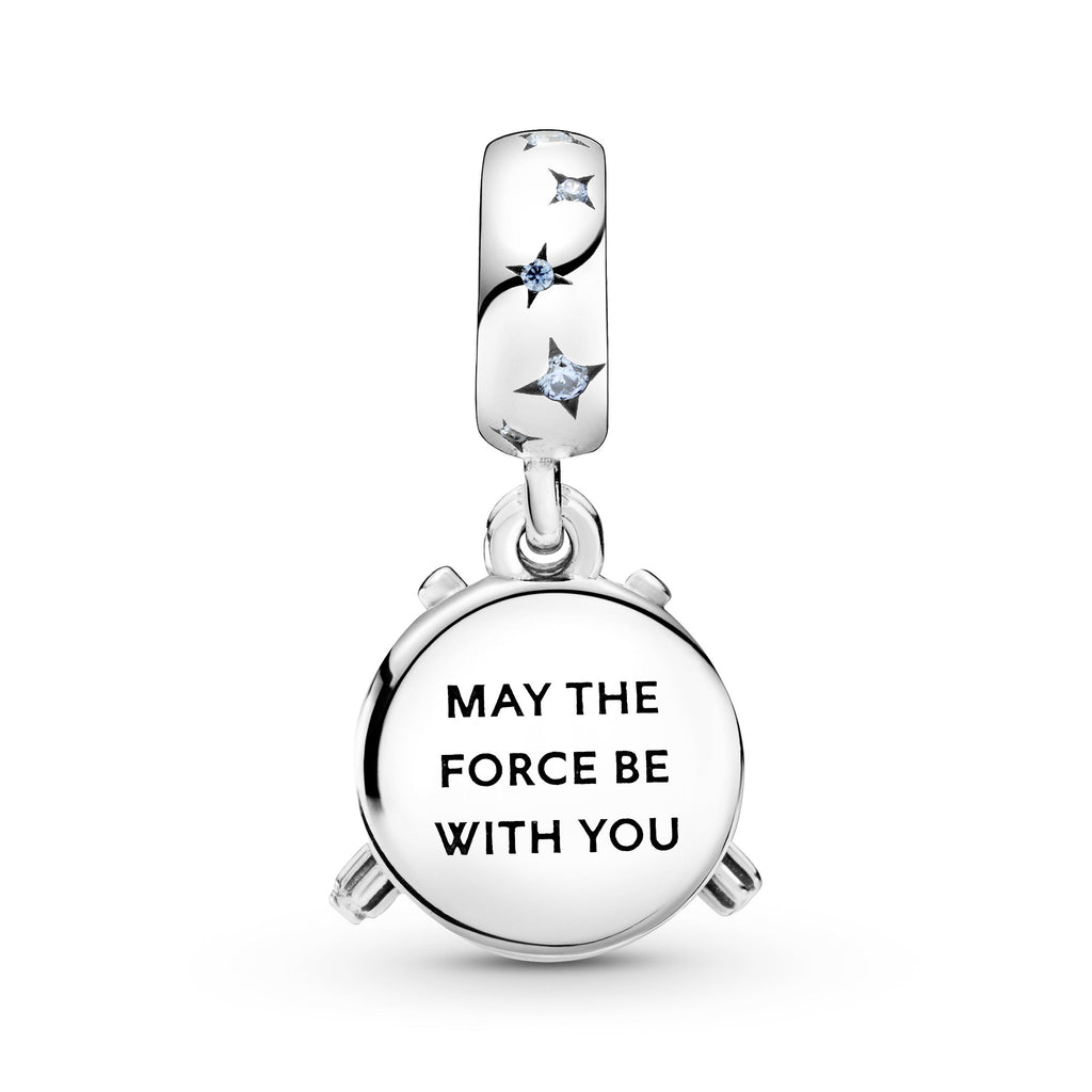 PANDORA Star Wars Lightsaber Double Dangle Charm Cubic Zirconia Blue Charms Bracelet Charm Jewelry Gift