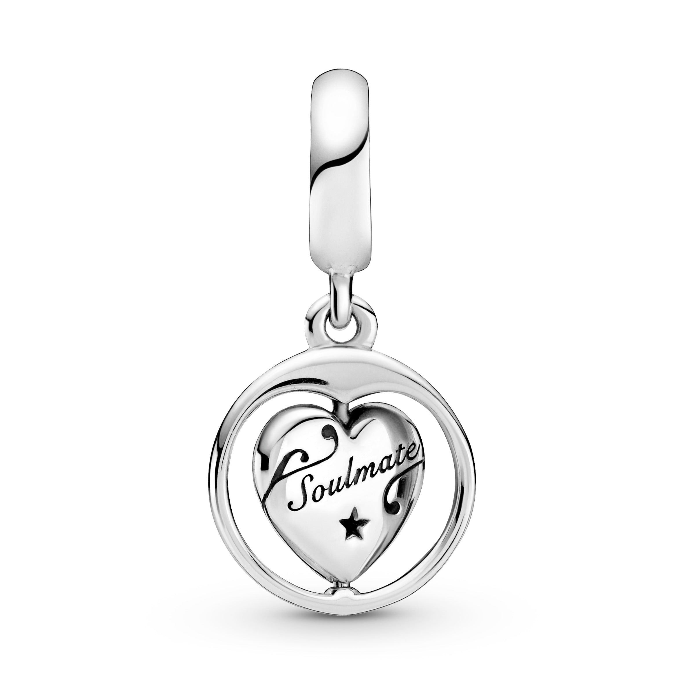 PANDORA Spinning Forever And Always Soulmate Dangle Charm Sterling Silver Charms Bracelet Charm Jewelry Gift