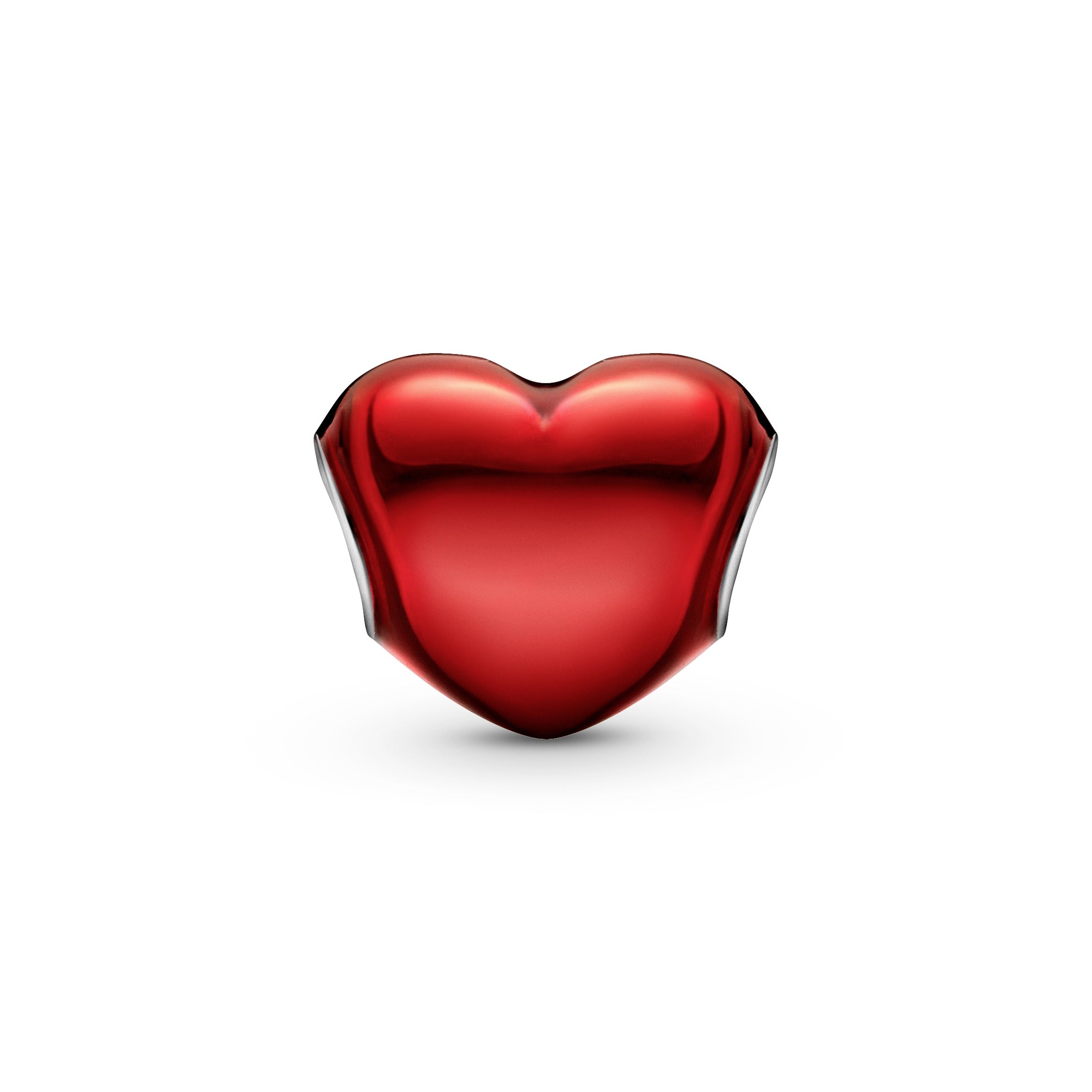 PANDORA Metallic Red Heart Charm Enamel Silver Charms Bracelet Charm Jewelry Gift