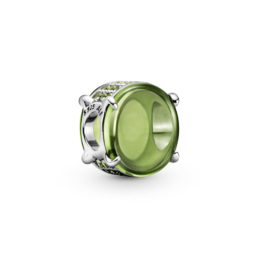 PANDORA Green Oval Cabochon Charm Charms Bracelet Charm Jewelry Gift