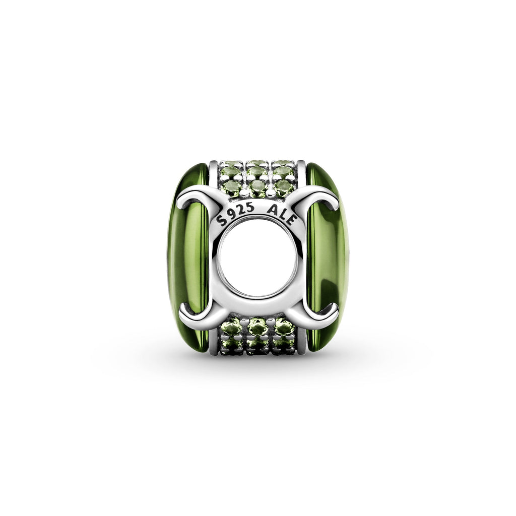PANDORA Green Oval Cabochon Charm Charms Bracelet Charm Jewelry Gift