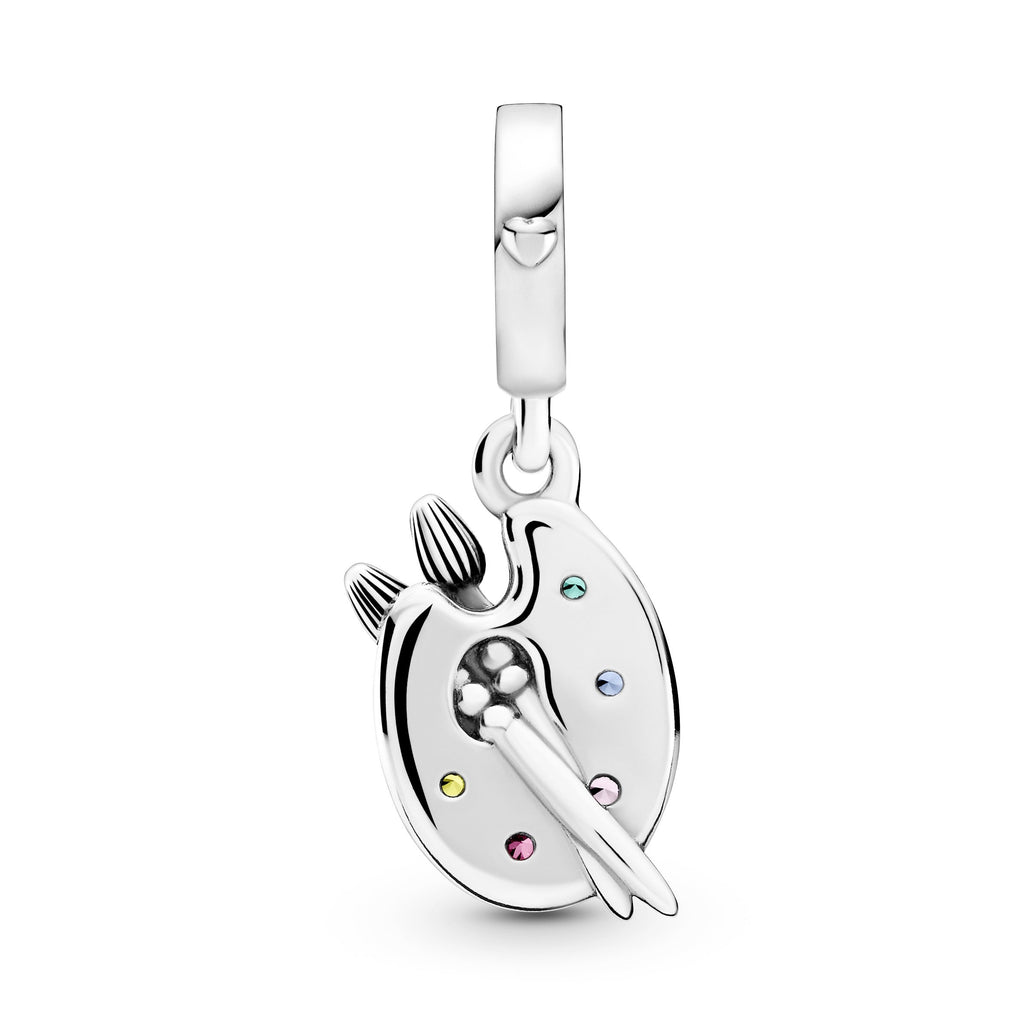 PANDORA Artist S Palette Dangle Charm Crystals Blue Hobbies Charms Bracelet Charm Jewelry Gift