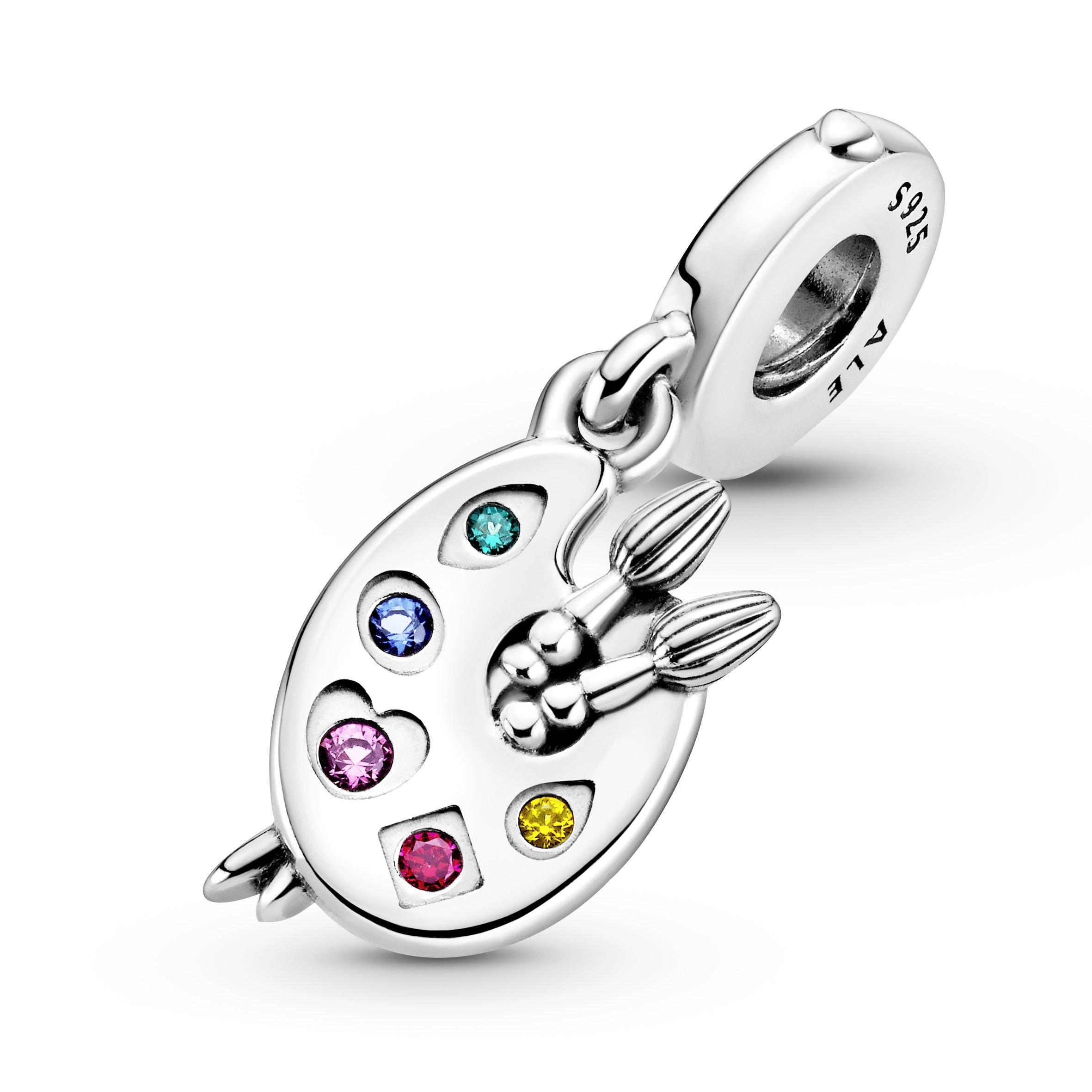 PANDORA Artist S Palette Dangle Charm Crystals Blue Hobbies Charms Bracelet Charm Jewelry Gift