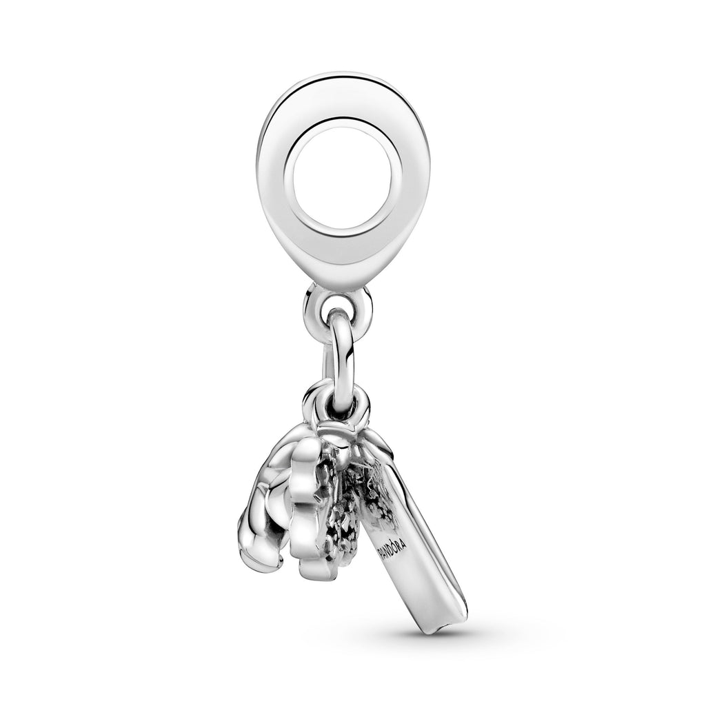 PANDORA Japanese Sakura Omamori And Fan Dangle Charm Cubic Zirconia Multi-colour Travel Charms Bracelet Charm Jewelry Gift