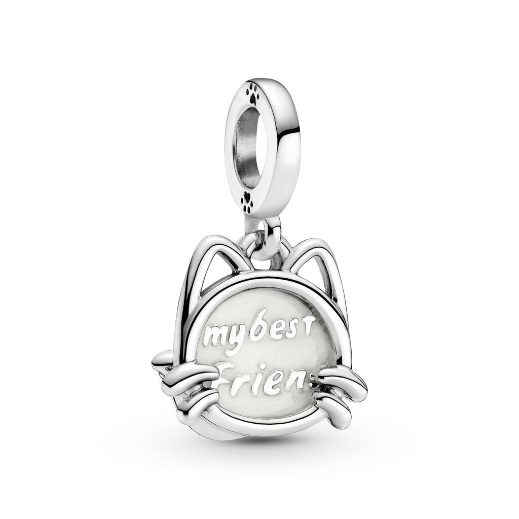 PANDORA My Pet Cat Dangle Charm Enamel Silver Animals Charms Bracelet Charm Jewelry Gift