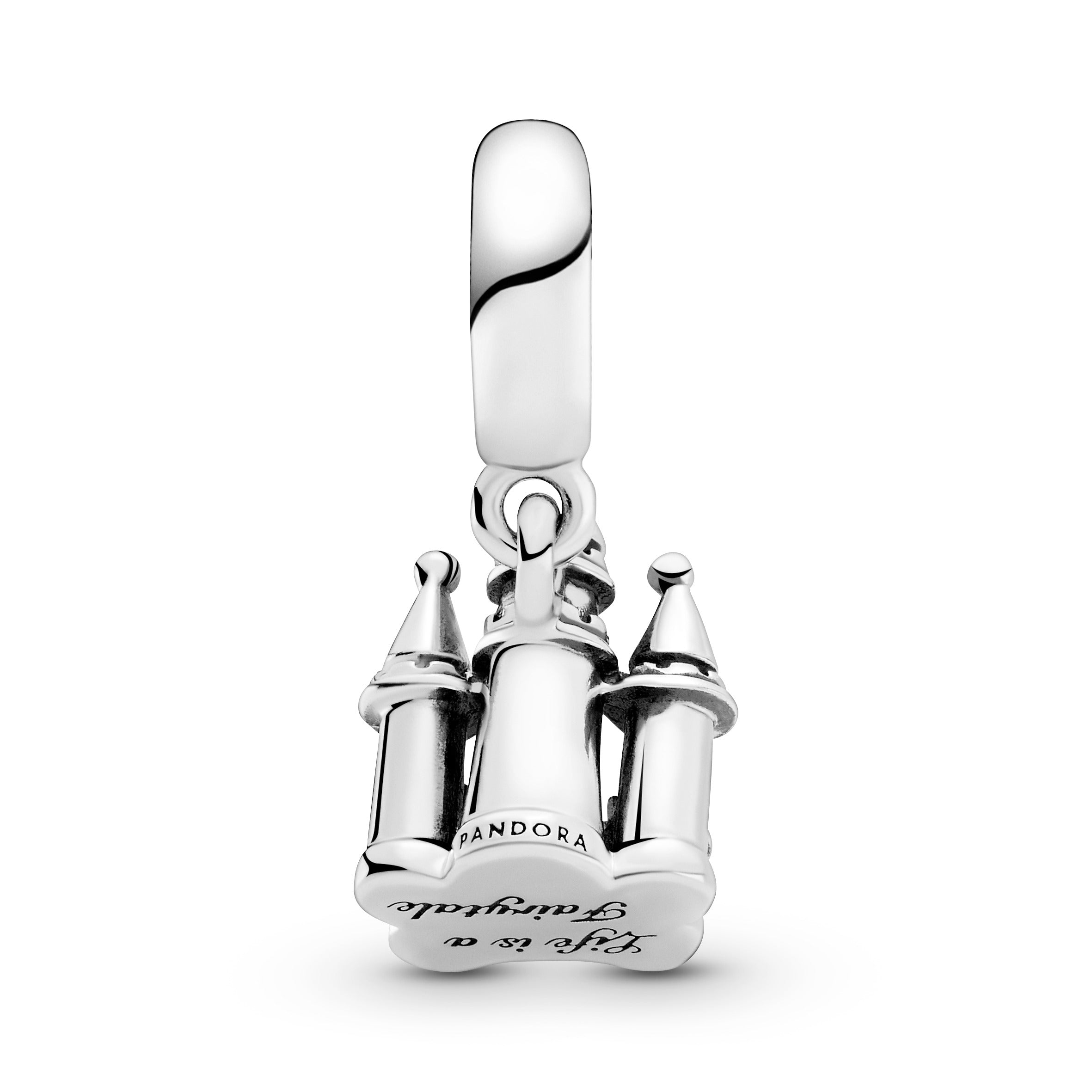 PANDORA Two-tone Castle Dangle Charm 14K Gold Charms Bracelet Charm Jewelry Gift