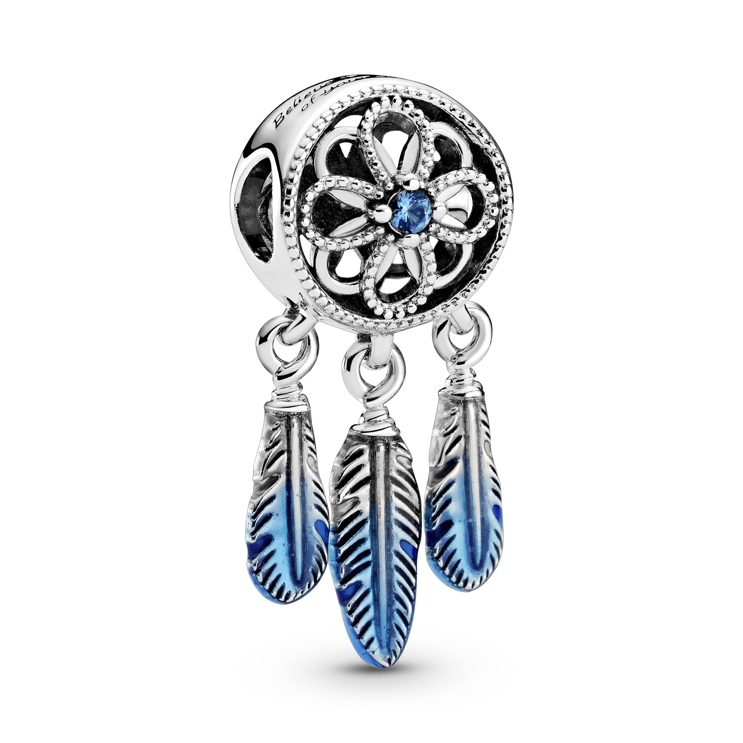 PANDORA Blue Dreamcatcher Charm Cubic Zirconia Symbols And Colours Charms Bracelet Charm Jewelry Gift