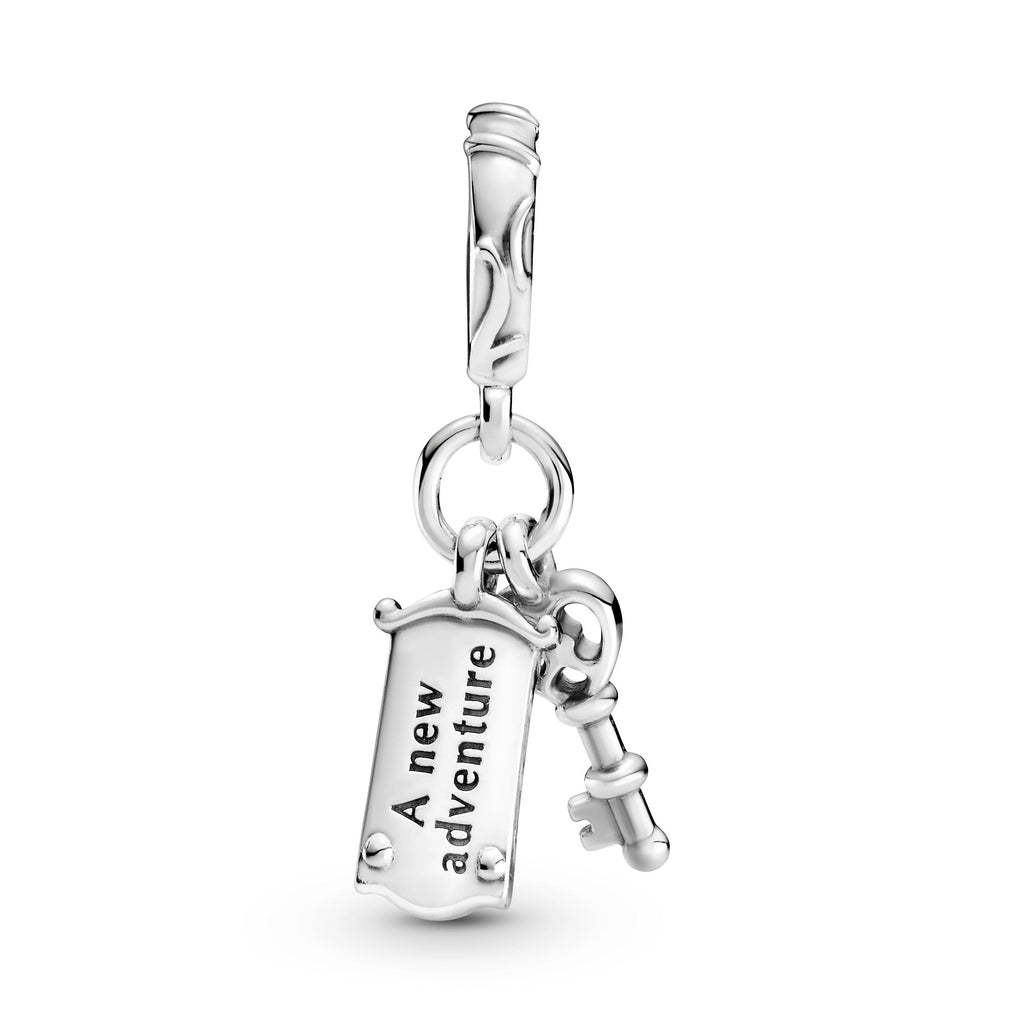 PANDORA Disney Alice In Wonderland Key And Door Knob Dangle Charm Sterling Silver Disney X PANDORA Charms Bracelet Charm Jewelry Gift