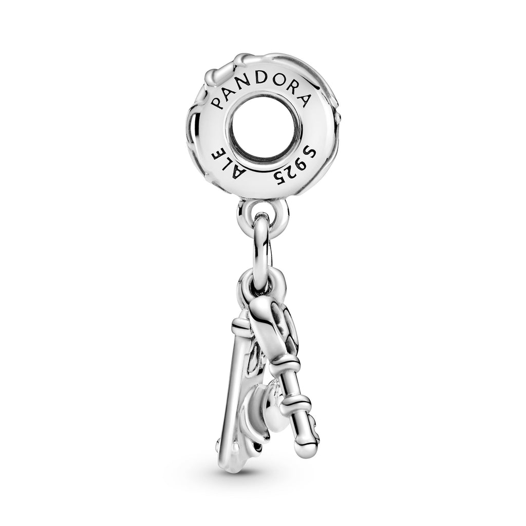 PANDORA Disney Alice In Wonderland Key And Door Knob Dangle Charm Sterling Silver Disney X PANDORA Charms Bracelet Charm Jewelry Gift