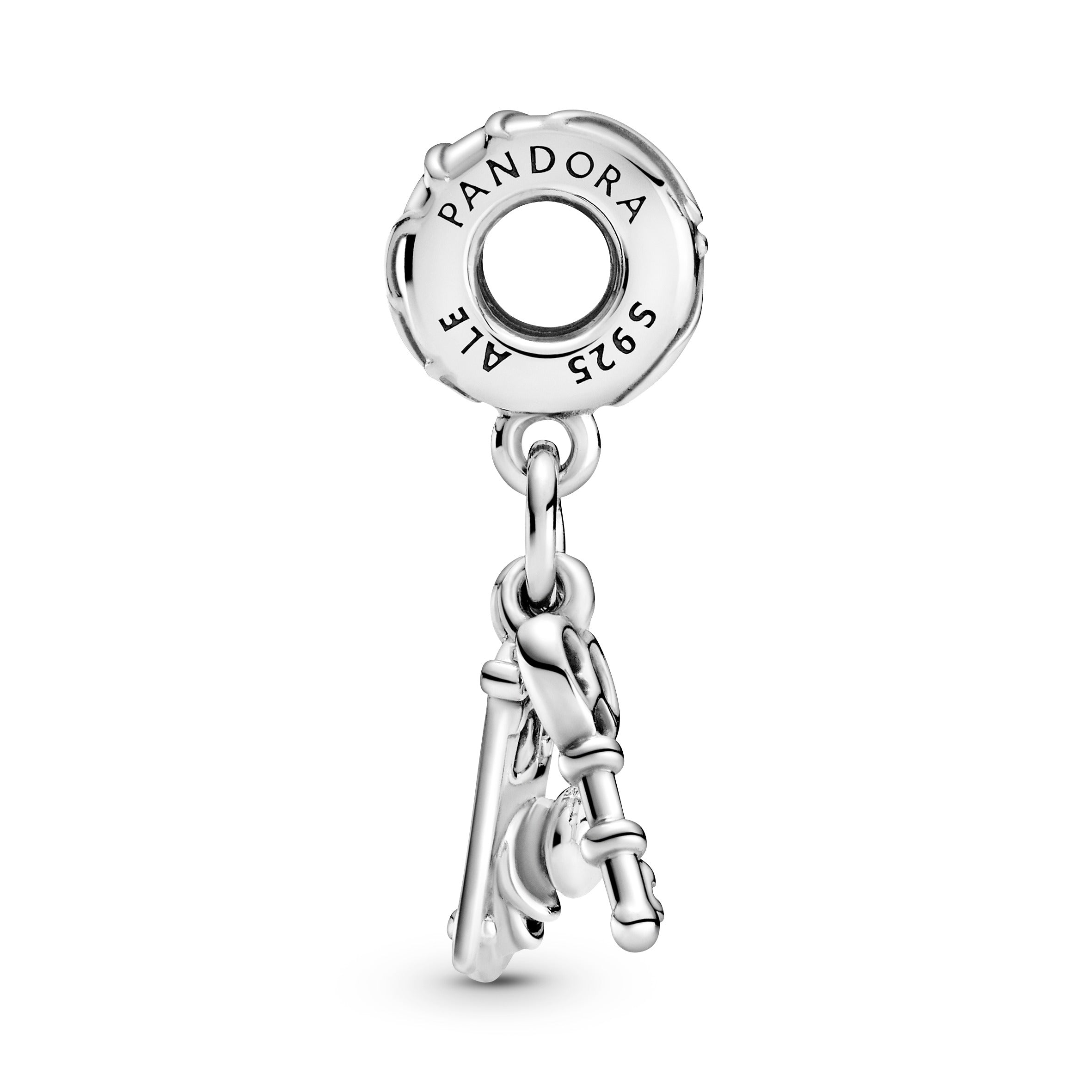 PANDORA Disney Alice In Wonderland Key And Door Knob Dangle Charm Sterling Silver Disney X PANDORA Charms Bracelet Charm Jewelry Gift