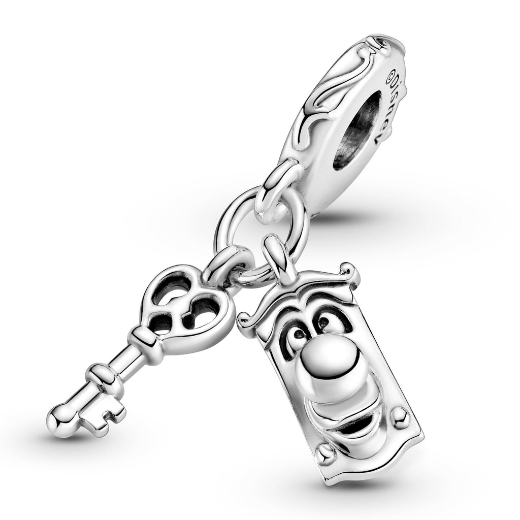 PANDORA Disney Alice In Wonderland Key And Door Knob Dangle Charm Sterling Silver Disney X PANDORA Charms Bracelet Charm Jewelry Gift