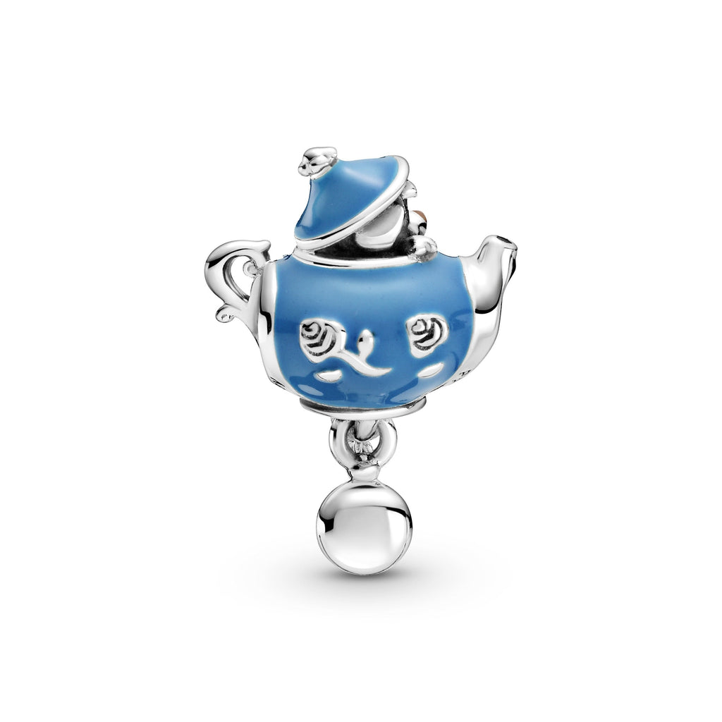 PANDORA Disney Alice In Wonderland Unbirthday Party Teapot Charm Enamel Blue Disney X PANDORA Charms Bracelet Charm Jewelry Gift