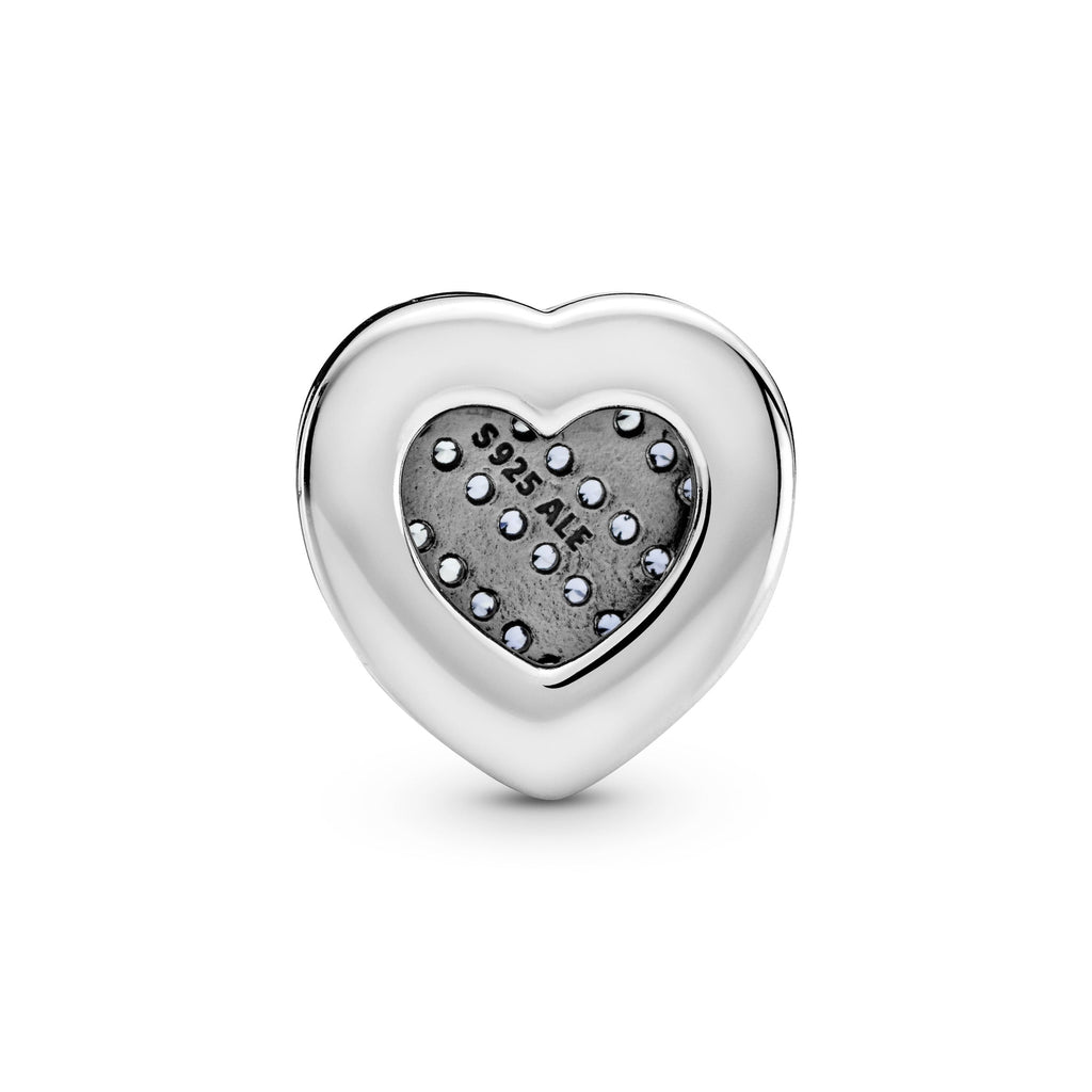 PANDORA Reflexions Blue Pavé Heart Clip Charm Cubic Zirconia Love Charms Bracelet Charm Jewelry Gift