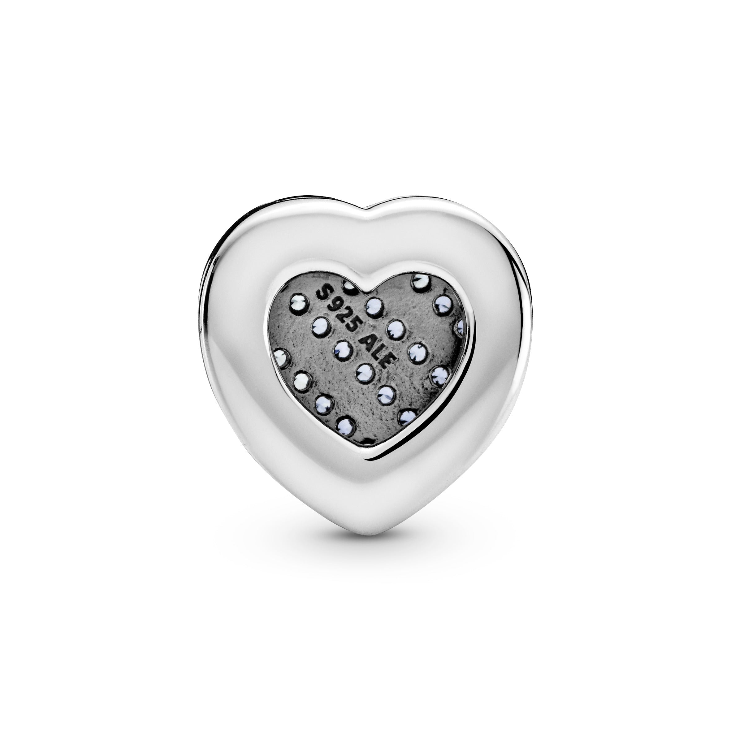 PANDORA Reflexions Blue Pavé Heart Clip Charm Cubic Zirconia Love Charms Bracelet Charm Jewelry Gift