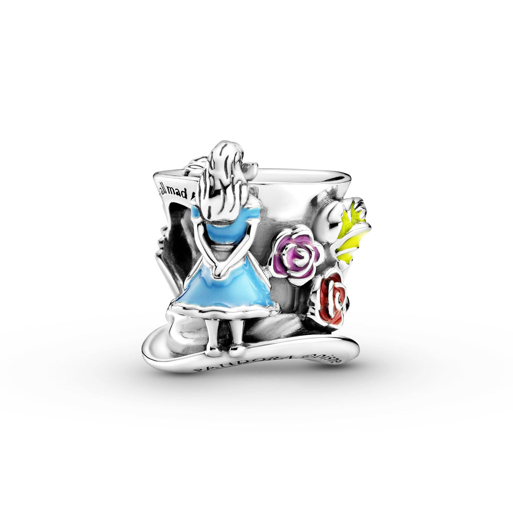PANDORA Disney Alice In Wonderland And The Mad Hatter S Tea Party Charm Enamel Multi-colour Disney X PANDORA Charms Bracelet Charm Jewelry Gift