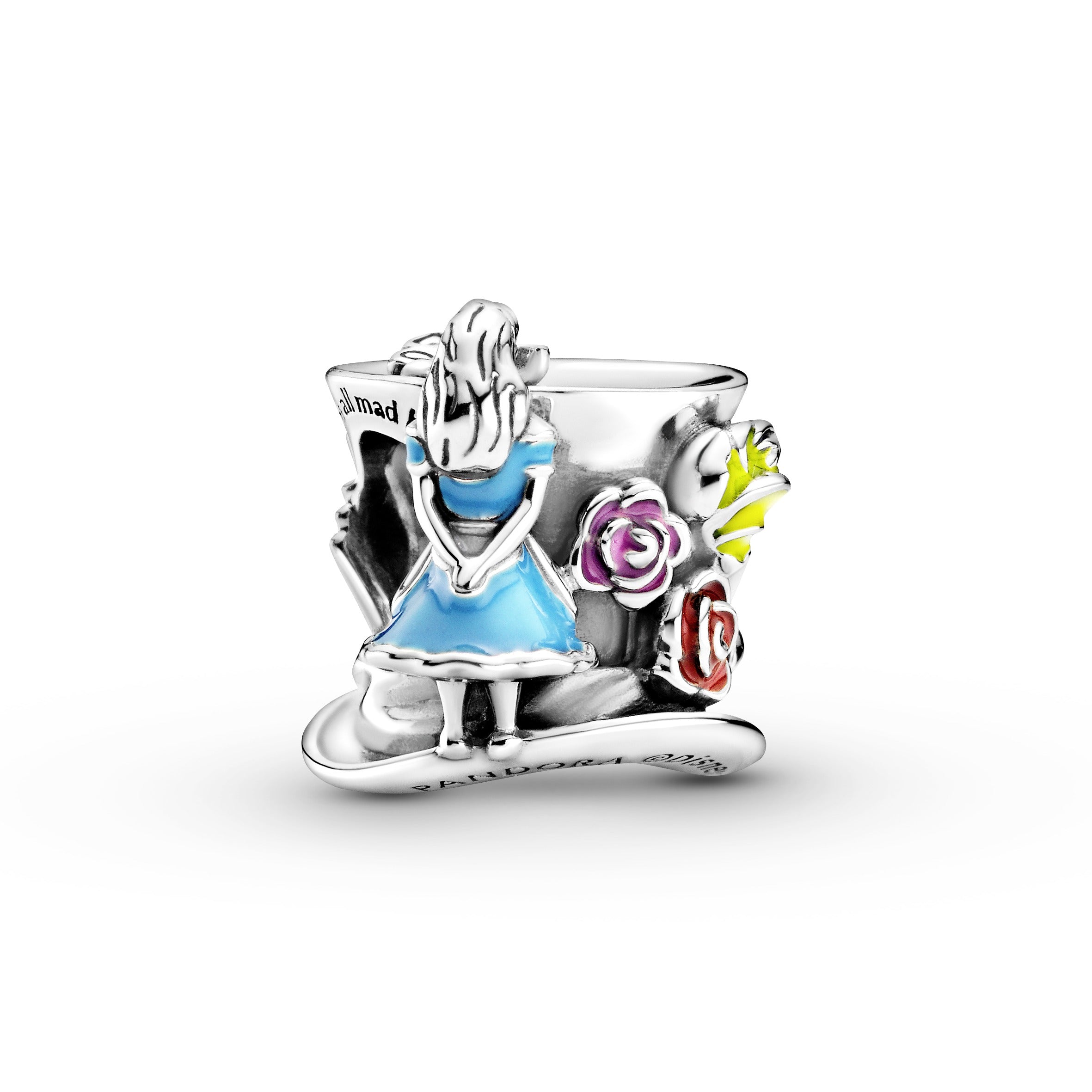 PANDORA Disney Alice In Wonderland And The Mad Hatter S Tea Party Charm Enamel Multi-colour Disney X PANDORA Charms Bracelet Charm Jewelry Gift