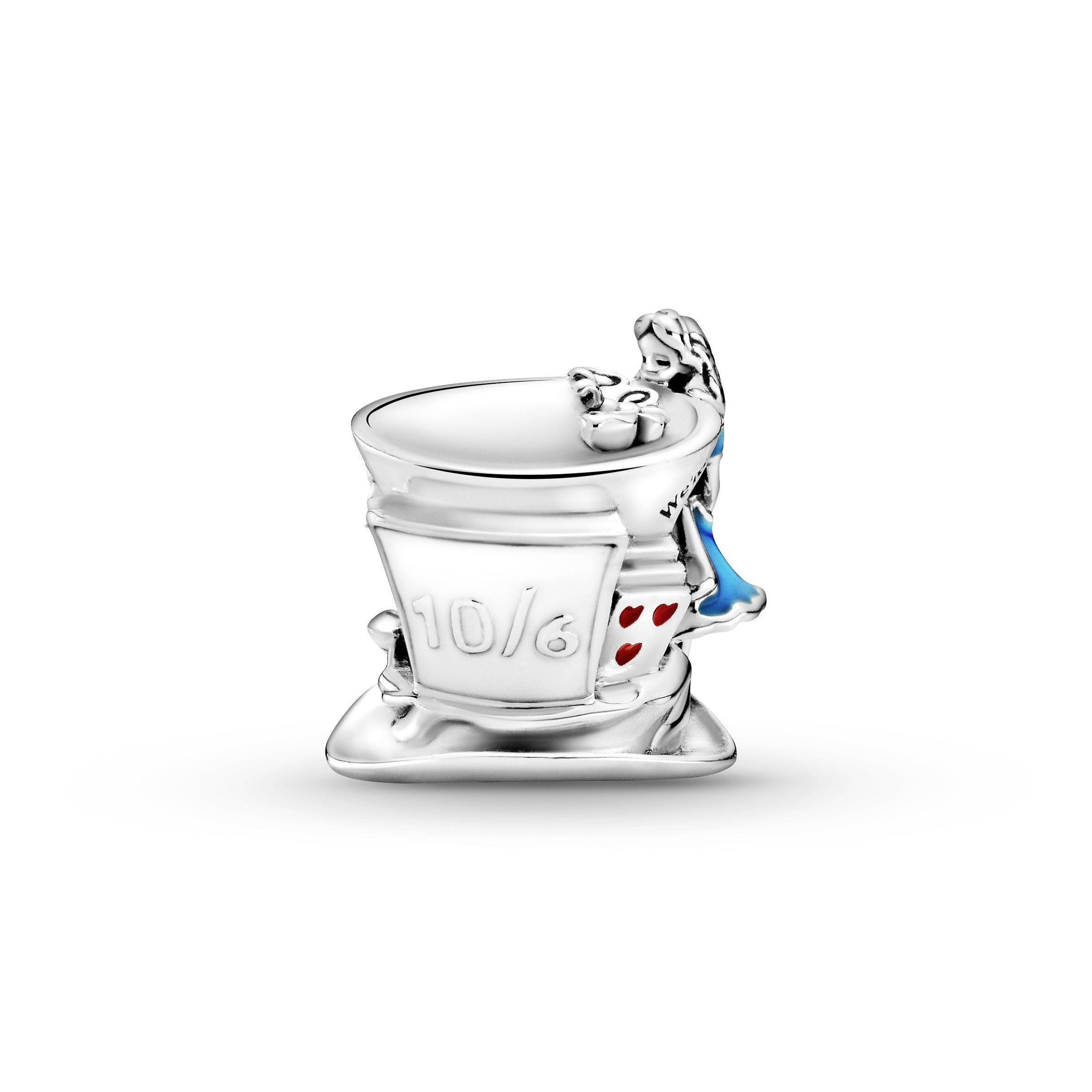 PANDORA Disney Alice In Wonderland And The Mad Hatter S Tea Party Charm Enamel Multi-colour Disney X PANDORA Charms Bracelet Charm Jewelry Gift